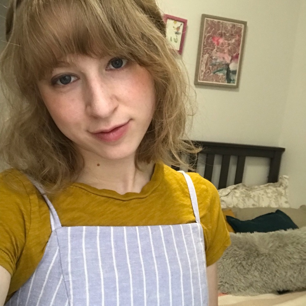 Lavender pinstripe jumpsuit